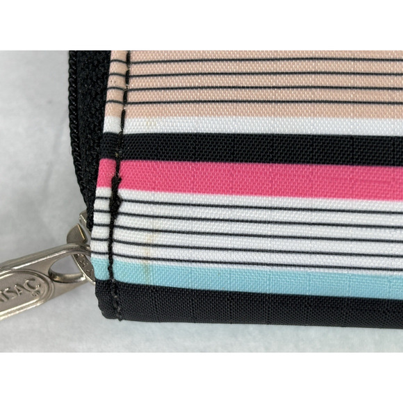 LeSportSac Colorful Striped Zip Around Wallet Clutch - Picture 10 of 13